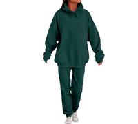 SCBFDI Tuta Donna Eleganti, Completo Palestra Donna, Due Pezzi Autunno Manica Lunga Taglia Grossa Top E Pantaloni Sportivo Stile di Strada Adatto più Morbido