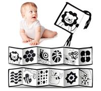 SCBOY Libro Bianco e Nero sensoriale Neonati Libri Neonato 0 3 6 9 12 Mesi Giochi Neonato Lista Nascita Bebè Tummy Time