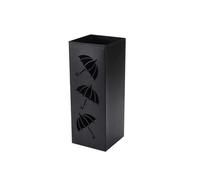 SCBOY Quadrato Porta Ombrelli Portaombrelli In Metallo Per Ombrelli Bastoni Da Passeggio Bastoni Da Trekking (Nero)