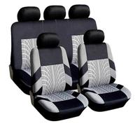 SCBSTKBGGW set coprisedili auto Per Cuscini Protecto Set Coprisedili Auto Con Supporto Styling Dettagli Tracce Degli Pneumatici(Full Set-gray)