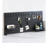 SCBTGKLN Pannello Forato da Scrivania con Morsetto, Pannello for la Privacy For Ufficio, Scaffale Scrivania con Morsetto, Organizer for Accessori da Ufficio, Senza Trapano(Black,90x40cm/35 x15.7)