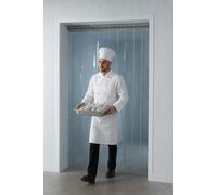 SCD Kit Tenda A Strisce PVC Super Polar 1m x 2.25m Per Celle Frigorifere E Congelatori Industriali - Strisce Trasparenti 200mm x 2mm Per Freezer, Magazzini E Macellerie