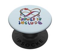 SCEGLI DI COMPRENDERE L'Autismo Consapevolezza Cuore Puzzle Piece Meme PopSockets PopGrip Adesivo