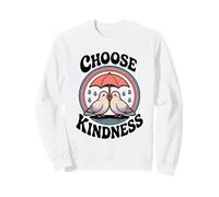 Scegli gentilezza Carino Colombe Amorevoli Retro Uccelli sotto Felpa