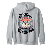 Scegli gentilezza Carino Colombe Amorevoli Retro Uccelli sotto Felpa con Cappuccio