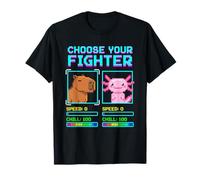 Scegli Il Tuo combattente Capybara Axolotl Pixel Chill Gamer Maglietta