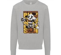 Scegli Il Tuo Veleno Beer Alcohol Skull Skeleton Uomo Sweatshirt Jumper
