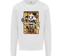 Scegli Il Tuo Veleno Beer Alcohol Skull Skeleton Uomo Sweatshirt Jumper