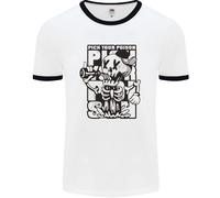 Scegli Il Tuo Veleno Birra Alcol Scheletro Teschio Uomo Ringer T-Shirt