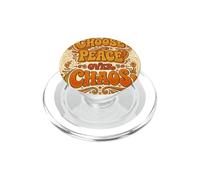 Scegli la pace sul caos Retro Salute mentale PopSockets PopGrip per MagSafe