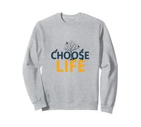 Scegli la Vita: Ispirare la Saggezza della Natura per Chi Cerca la positività Felpa, Unisex per Adulti, Grigio Melange, XXL