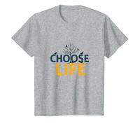 Scegli la Vita: Ispirare la Saggezza della Natura per Chi Cerca la positività Maglietta, Bambini, Grigio Melange, 4 Anni