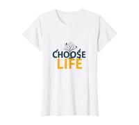 Scegli la Vita: Ispirare la Saggezza della Natura per Chi Cerca la positività Maglietta, Donna, Bianco, 3XL