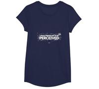 Scelgo la violenza: Non Essere percepito Grafico Maglietta, Ragazze, Navy, XS