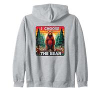 Scelgo l'orso Funny Women's Debate Woods Predators Mom Felpa con Cappuccio