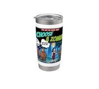 Scelgo uno zombie Funny Novelty Man or Bear Bicchiere termico in acciaio inox doppia parete