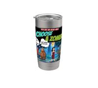 Scelgo uno zombie Funny Novelty Man or Bear Bicchiere termico in acciaio inox doppia parete