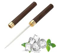 Scelta del ghiaccio in acciaio inox | 9,3 pollici ICES Picks con manico in legno antiscivolo | Utensile manuale per barche, scultura fredda, intaglio, lavorazione alimentare e picnic