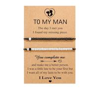 Scelta Messaggio Coppia 8 Gioielli Pinky Promessa Bracciale abbinato per le coppie Man Distanza Relazione Regali per le donne Uomini regali di coppia carini Acciaio Braccialetti Luna Mamma Anelli