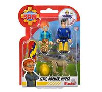 Selezione: Simba - Set di personaggi Sam pompiere - Confezione doppia con animali - Serie 4 - Action Figure Norman Steele Penny (Elvis; Norman; Nipper)