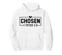 Scelto 1 Pietro 2:9 Cristiano Dio Uomini Donne & Crisitani Amore Felpa con Cappuccio
