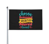 Scelto Redento Degno Adorato Amato Garden Flag Durevole Bandiere Da Giardino Divertente Bandiera Da Cortile Per Esterni Interni All'Aperto 90X150 Cm