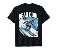 Scena Alpina Invernale di Dead Cool Ski Skeleton Maglietta