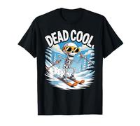 Scena Alpina Invernale di Dead Cool Ski Skeleton Maglietta