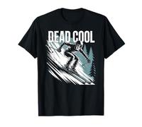 Scena Alpina Invernale di Dead Cool Ski Skeleton Maglietta