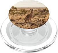 Scena aperta del deserto della fauna selvatica del paesaggio del canguro PopSockets PopGrip per MagSafe