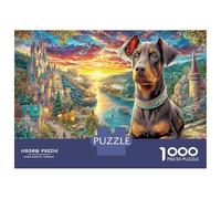 Scena cane sogno Cartone Extra Spesso 1000 Pezzi Classico Puzzle A Pezzi Cane lago con Enigma Di Allenamento Alla Concentrazione Per Leisure Indoor, Un Regalo Per L'inaugurazione Di Casa Puzzle 52x38c