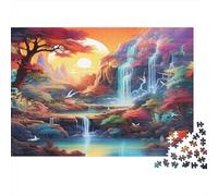 Scena Cascata Sogni Puzzles 1000 Pezzi In Stampa Ad Alta Definizione, Un Premium Jigsaw Puzzle Per Enigma Di Allenamento Alla Concentrazione, Ideale Per Tempo Libero, Re