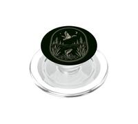 Scena del lago al chiaro di luna dell'anatra di pesca e dell'anat PopSockets PopGrip per MagSafe