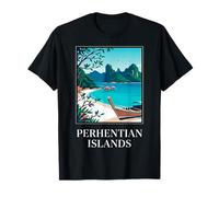 Scena della Barca della Baia della Spiaggia Tropicale della Malesia delle Isole Perhentian Maglietta