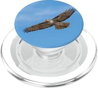 Scena della fauna selvatica con uccello falco che vola nel cielo limpido PopSockets PopGrip per MagSafe