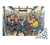 Scena della lotta nell'ascensore Puzzle in Legno Impermeabile DIY Puzzles Da 1000 Pezzi Regali Per Adulti Colorati Giochi Educativi