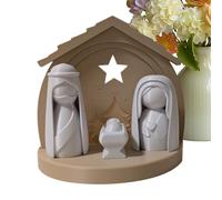 Scena Della Natività Di Natale - Presepe Illuminato con Natività Decorazione Religiosa - Set Presepe per Decorazioni Festive | per Salotto Ingresso Tavola da Pranzo Finestra Ufficio
