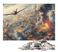 Scena della seconda guerra mondiale Puzzle in Legno 300 Pezzi Adulto Puzzle Decorazione Interna Unica Per Gioco Familiare Regalo Per Amore E Amico Divertimento Gioco Stress Relief 300pcs (40x28cm)
