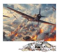 Scena della seconda guerra mondiale Puzzle in Legno 500 Pezzi Puzzle Per Adulti Regalo Per Amore E Amico Decorazione Interna Unica Gioco Education Per Gioco Familiare Stress Relief 500pcs (52x38cm)