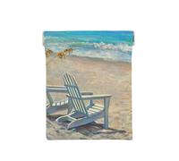 Scena della spiaggia con sedie stampate, Spremere il portafoglio superiore da donna Borsa portaoggetti Piccola portamonete Portamonete