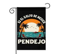Scena della spiaggia di Es El Golfo De Mexico Pendejo Bandiere da Giardino 12,5x18 Pollici - Banner dai Colori Vivaci per Decorazioni Esterne di Giardini e Case - Idee Regalo