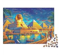 Scena dell'antico Egitto Puzzle 1000 Pezzi In cartone Extra Spesso,Un Puzzles Per Impossibile Difficile Arduo Stimolante,Ideale Per Office Break Puzzle,Regali Per Le Donne,70x50c