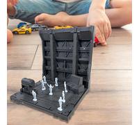Scena di base di battaglia in garage, layout combattimento per modelli robot