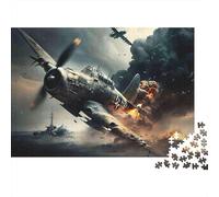 Scena di battaglia aereo da guerra Puzzle 1000 Pezzi Aereo in battaglia aerea Regalo Perfetto Puzzle Decompressivo Educativo Intrattenimento Decorazione