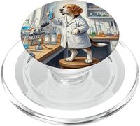 Scena di esperimento di laboratorio del cane scienziato Beagle PopSockets PopGrip per MagSafe