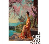 Scena di giardino tradizionale giapponese 38x26cm/1000pcs Puzzle Adatto Per Adulti E Folla Dai 14 Anni in Su