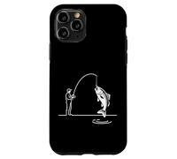 Scena di pesca minimale pescatore all'aperto Hobby Design Custodia per iPhone 11 Pro