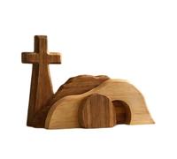 Scena Di Resurrezione Di Pasqua - Decorazioni e Table Đe La Natività In Legno | Kit Di Presentazione Dèe Pasqua Ditale 23 Cm, Scena é La Natività Cristiana Da Addio, Decorazione Da Ufficio, Scaffale