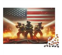 Scena di Soccorso dei Pompieri Puzzle 1000 Pezzi Gioco di Puzzle 1000 Pezzi Carta per Adulti Azione di Fuoco Relax Casa Regalo Festa 38x26cm/1000pcs