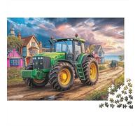 Scena di trattore rurale 1000 pezzi puzzle cartone spesso molto difficile regalo compleanno anniversario famiglia paesaggio fattoria vintage 38x26cm